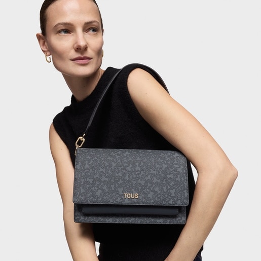 Tous Sac à Bandoulière Audree Gris Foncé Moyen Kaos Mini Lines
