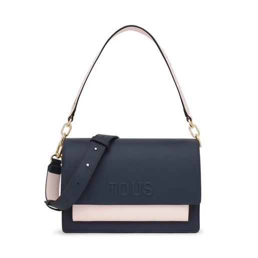 Tous Sac à Bandoulière Bleu Et Rose Moyen Audree Saffiano
