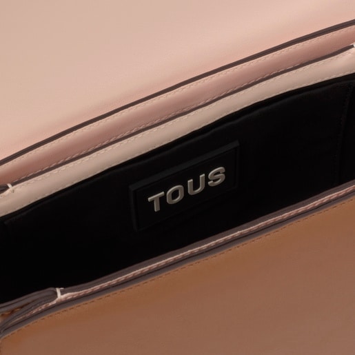 Tous Sac à Bandoulière Chain Camel Et Beige Moyen Kaos Icon