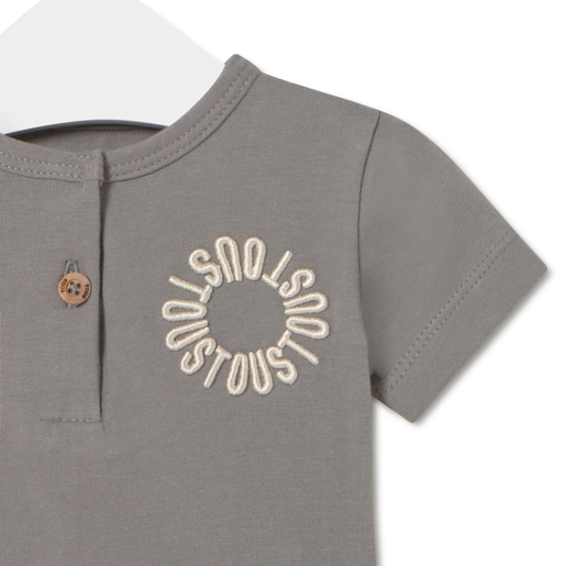 Tous Baby Bodysuit In Classic Grey