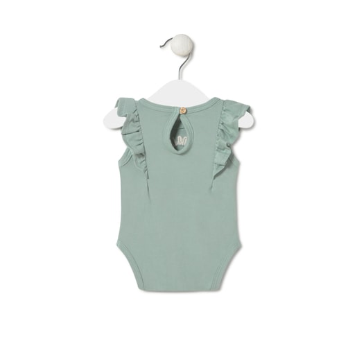 Tous Baby bodysuit with ruffles in Classic mist