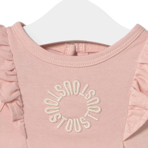 Tous Baby Bodysuit With Ruffles In Classic Pink