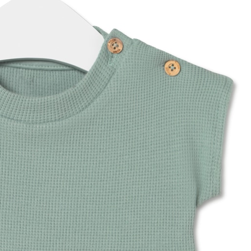 Tous Baby Bodysuit With Skirt In Classic Mist