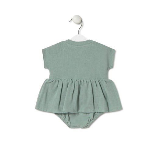 Tous Baby bodysuit with skirt in Classic mist