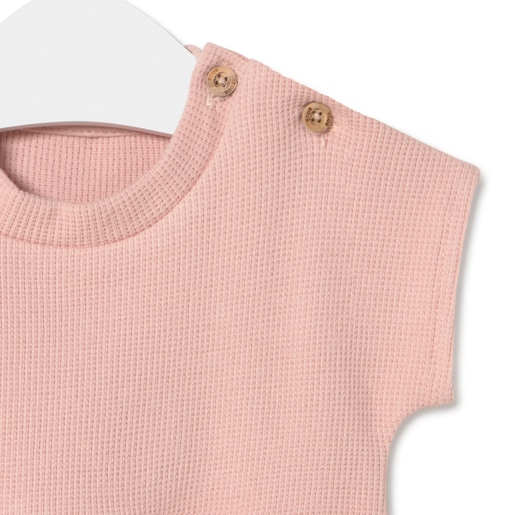Tous Baby Bodysuit With Skirt In Classic Pink