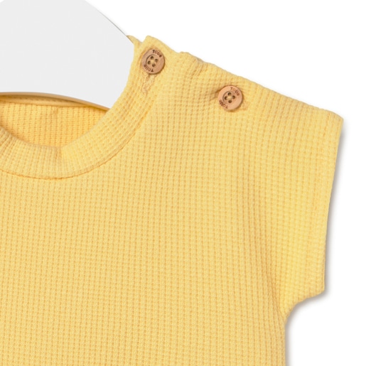 Tous Baby Bodysuit With Skirt In Classic Yellow