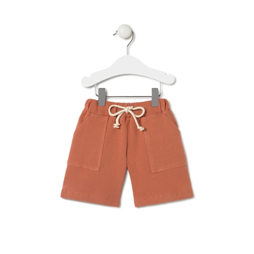 Tous Baby Boys Outfit In Classic Brick Red