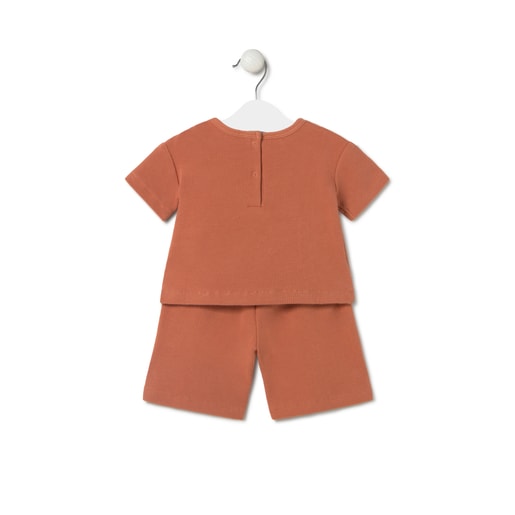 Tous Baby boys outfit in Classic brick red