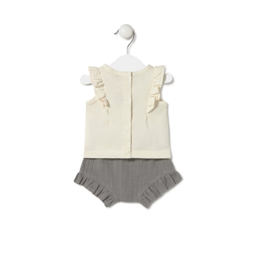 Tous Baby girls outfit in Classic grey