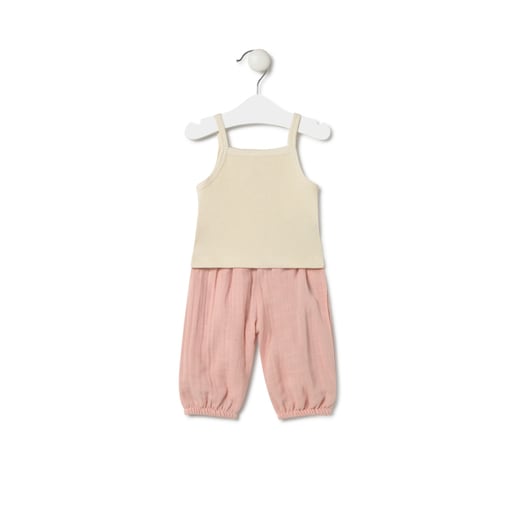 Tous Baby girls outfit in Classic pink