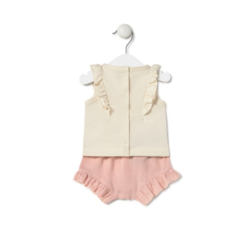Tous Baby girls outfit in Classic pink