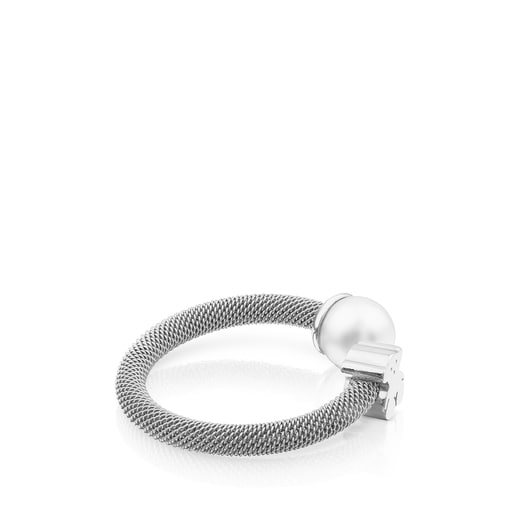 Tous Bague Mesh en argent