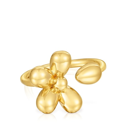 Tous Bague ouverte en argent plaqué or 18 ct Daisy Tous Bague ouverte en argent plaqué or 18 ct Daisy
