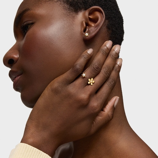 Tous Bague Ouverte En Or Et Perle De Culture Daisy