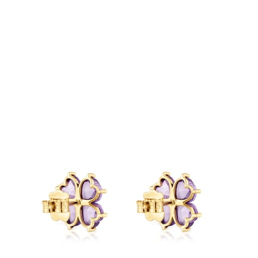 Tous Boucles D’oreilles En Or Et Améthyste Daisy