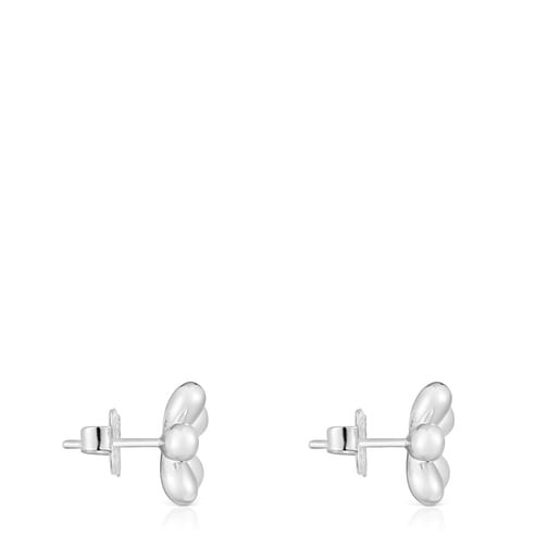 Tous Boucles d’oreilles fleur en argent Daisy
