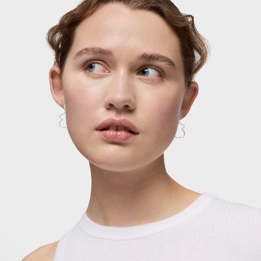 Tous Boucles D’oreilles New Silueta En Argent