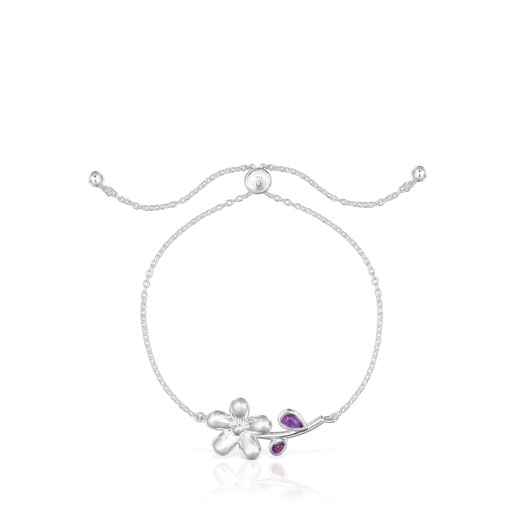 Tous Bracelet chaîne en argent et améthyste Daisy Tous Bracelet chaîne en argent et améthyste Daisy