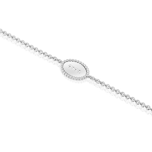 Tous Bracelet Chaîne En Argent Plaque TOUS Mama