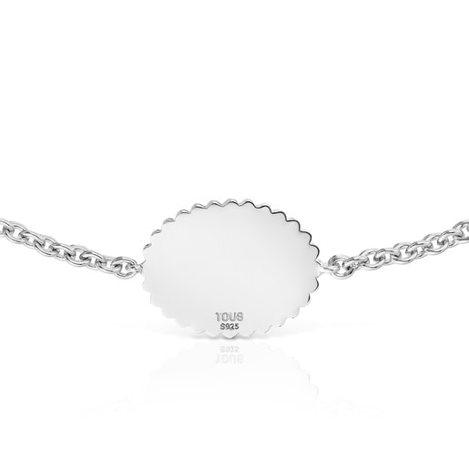 Tous Bracelet Chaîne En Argent Plaque TOUS Mama