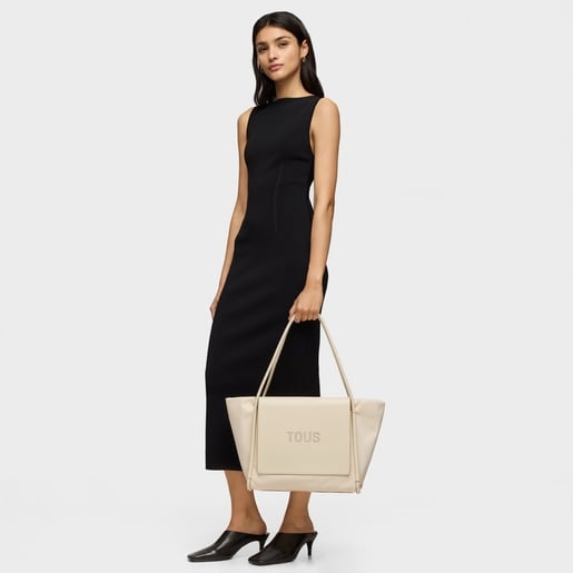 Tous Cabas Beige Grand TOUS Silhouette Soft