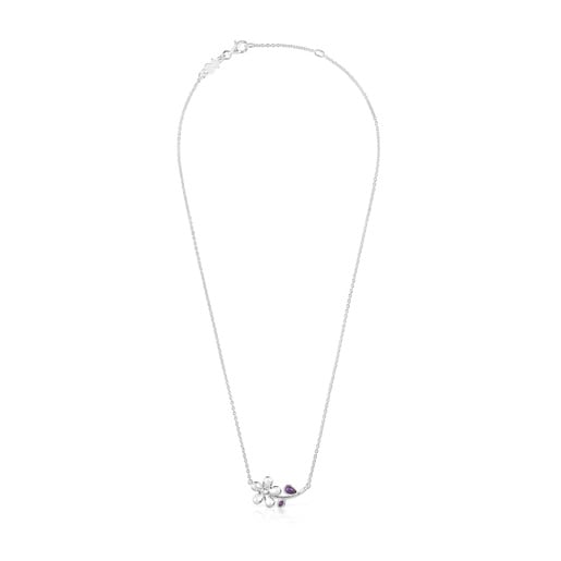 Tous Collier en argent et améthyste court Daisy Tous Collier en argent et améthyste court Daisy
