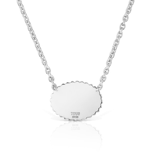 Tous Collier En Argent Plaque Court TOUS Mom