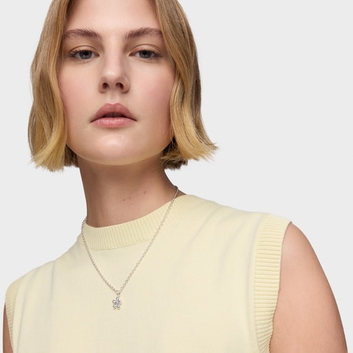 Tous Collier Fleur En Argent Court Daisy