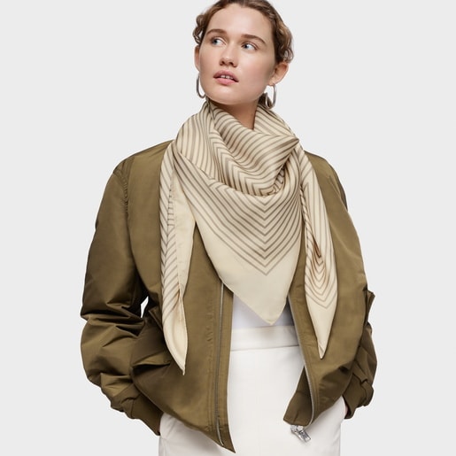 Tous Foulard Carré Beige TOUS Maze