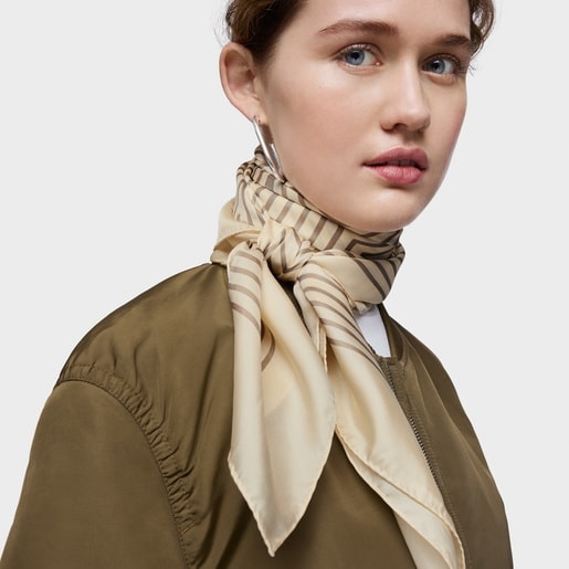 Tous Foulard Carré Beige TOUS Maze