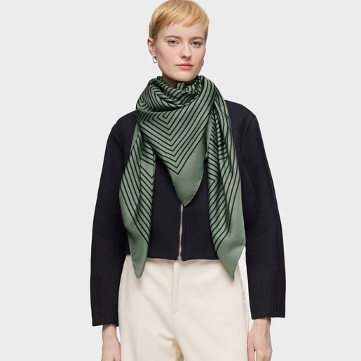 Tous Foulard Carré Vert Argile TOUS Maze