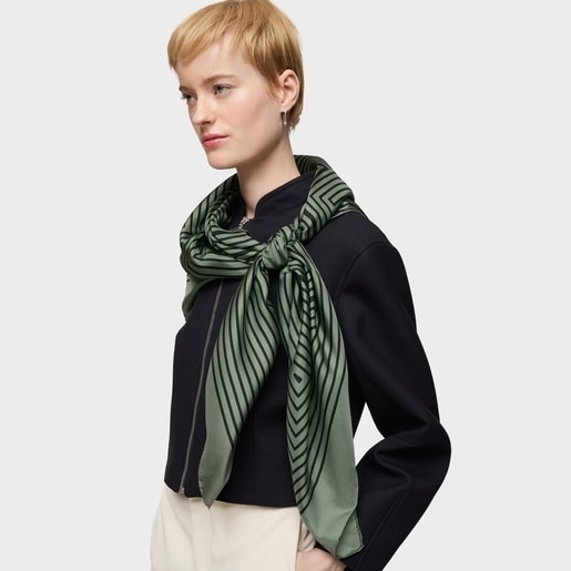 Tous Foulard Carré Vert Argile TOUS Maze