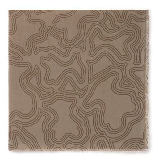 Tous Foulard Taupe Kaos Mini Lines