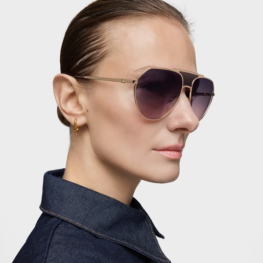 Tous Lunettes De Soleil Dorées Roses TOUS Pilot