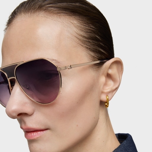 Tous Lunettes De Soleil Dorées Roses TOUS Pilot