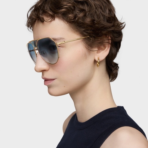 Tous Lunettes De Soleil Dorées TOUS Pilot
