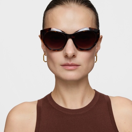 Tous Lunettes De Soleil Havane TOUS Faceted Logo