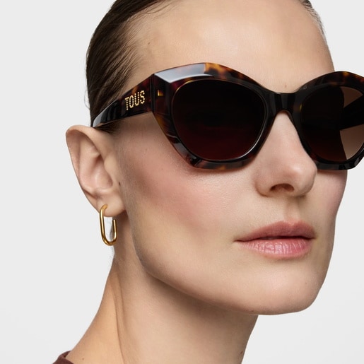 Tous Lunettes De Soleil Havane TOUS Faceted Logo