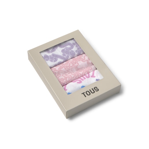 Tous Pack Of 3 Muslins In MMuse Pink