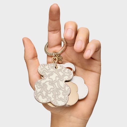 Tous Porte-clés Beige Triple Bear