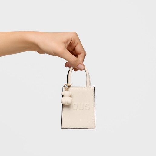 Tous Porte-clés Mini Sac Pop Beige