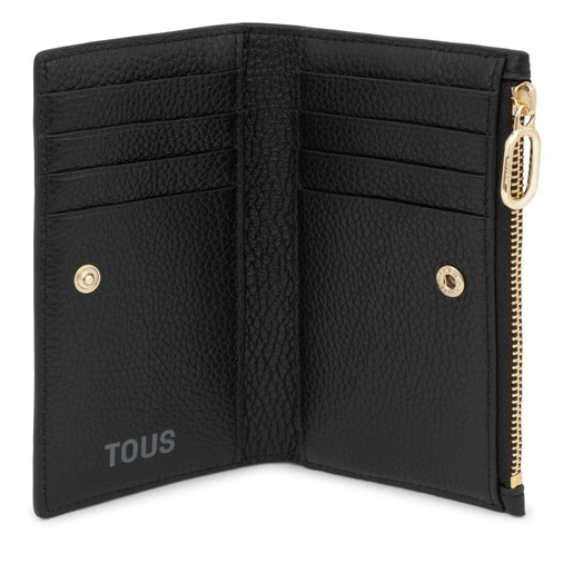 Tous Portefeuille En Cuir Noir TOUS Buckles