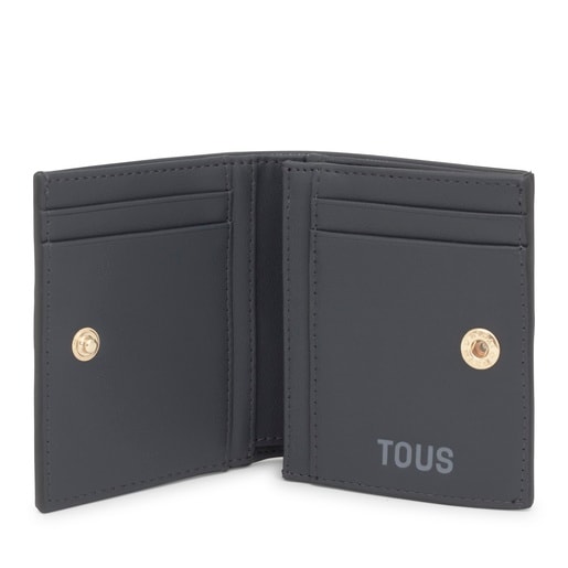 Tous Portefeuille Gris Foncé Petit Kaos Mini Lines