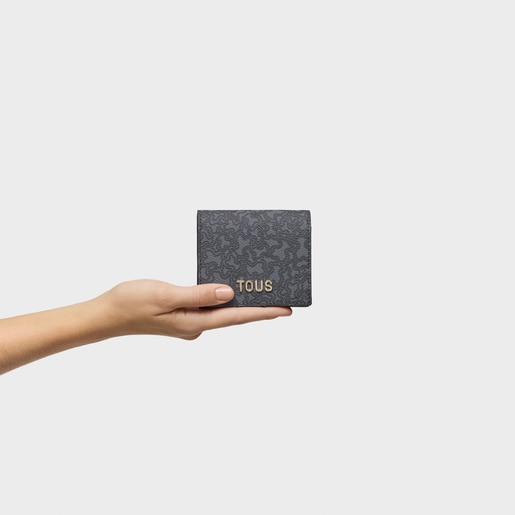 Tous Portefeuille Gris Foncé Petit Kaos Mini Lines