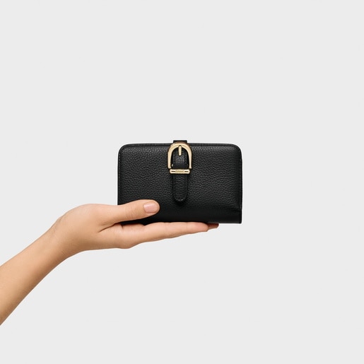 Tous Portefeuille Long En Cuir Noir TOUS Buckles
