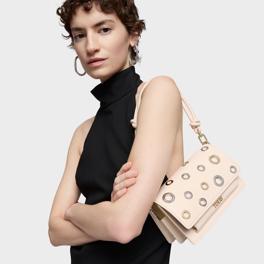 Tous Sac à Bandoulière Beige Petit Audree Eyelets