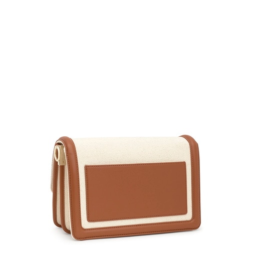 Tous Sac à bandoulière camel moyen Audree Canvas