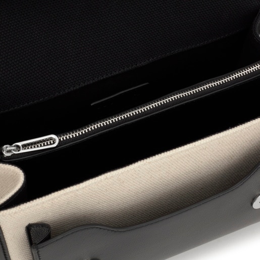 Tous Sac à Bandoulière Noir Moyen Audree Canvas