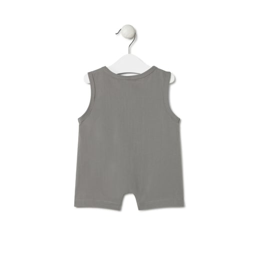 Tous Short baby playsuit in Classic grey