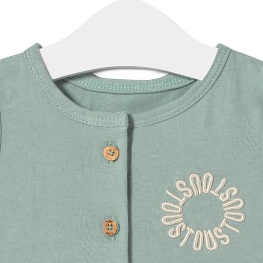Tous Short Baby Playsuit In Classic Mist